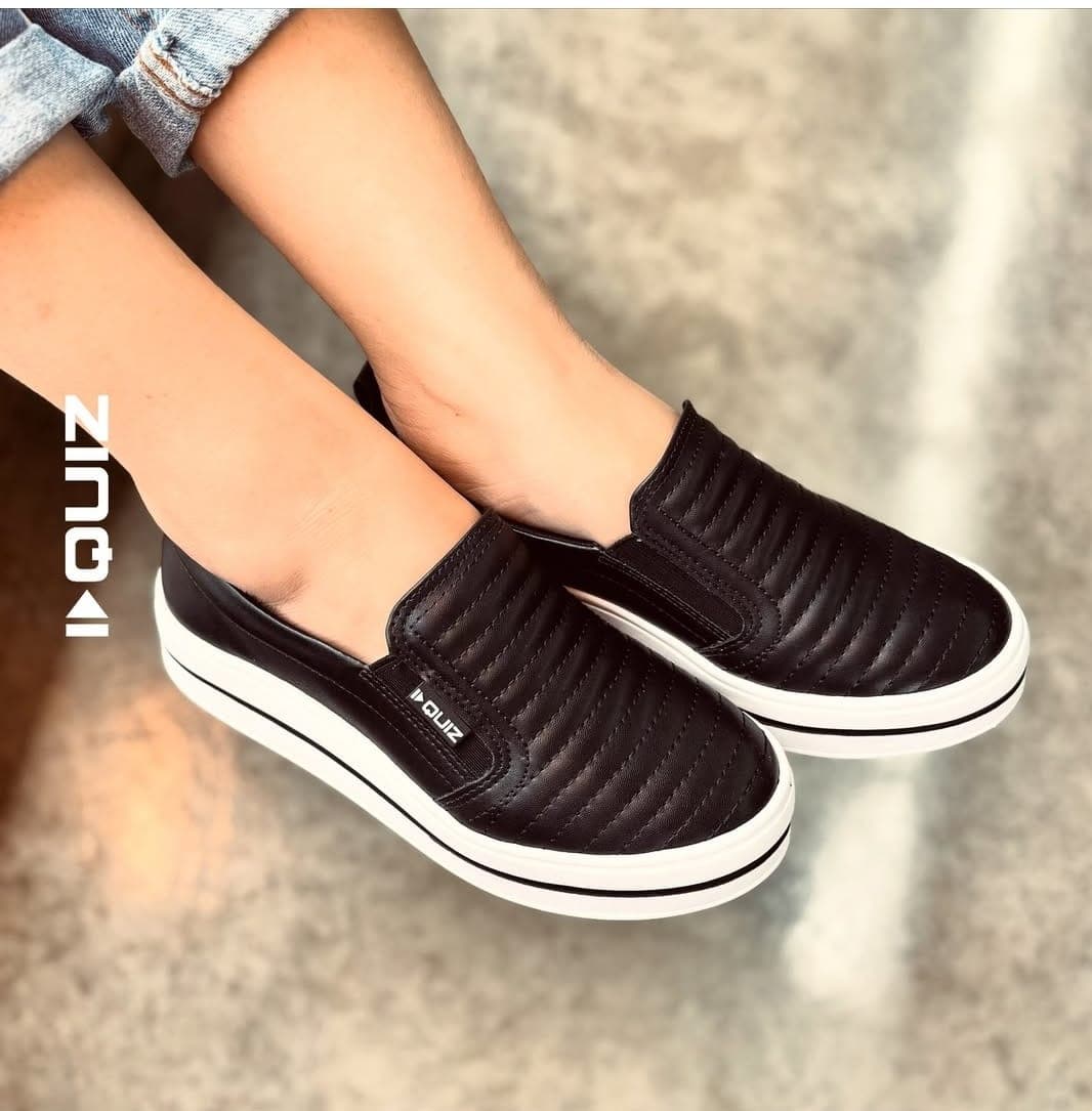 Tênis Casual Calce Fácil Dia Dia Trabalho Lazer Quiz Confortável 2